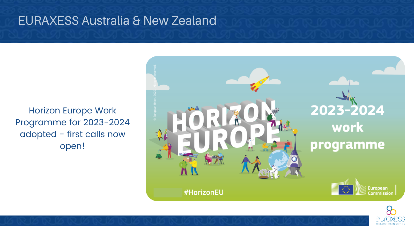 Horizon Europe Work Programme For Adopted First Calls Now